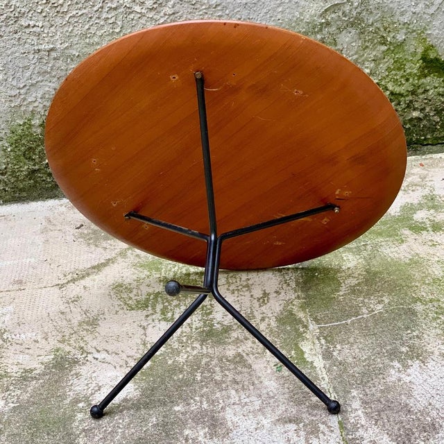 Teak Coffee Table with Curved Wooden Top by F.lli Tagliabue, 1950 For Sale - Image 6 of 8
