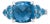18K White Gold 10mm Cushion Shaped Blue Topaz and 1/6 Cttw Diamond 3 Stone Style Ring (F-G Color, VS1-VS2 Clarity) - Ring - Size 6.5 For Sale