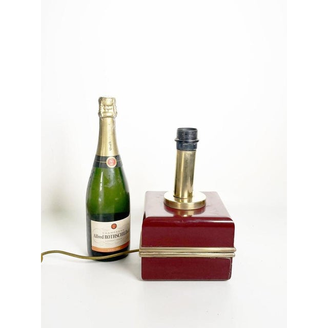 Bakelite and Brass Table Lamp, France, 1970s For Sale - Image 3 of 11