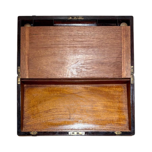 Large Victorian Mahogany Writing Slope For Sale - Image 15 of 18