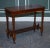 Restored Walnut Console Table with Burr Walnut Wood. A walnut console table with inlaid burr walnut wood and a whatnot...