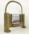 19th century coal fireplace insert made of brass and cast iron. The central grate is made of iron, designed to hold coal...