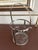 Silver-Tone Metal & Glass Ice Bucket, Hurricane Candle Holder & Lantern For Sale - Image 4 of 6