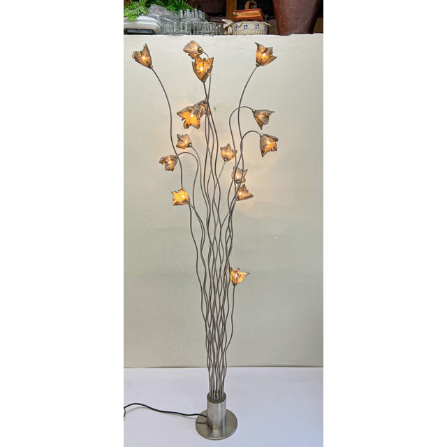 Tree Breeze Floor Lamp with Mesh Flowers from Harco Loor, 1990s For Sale - Image 4 of 18