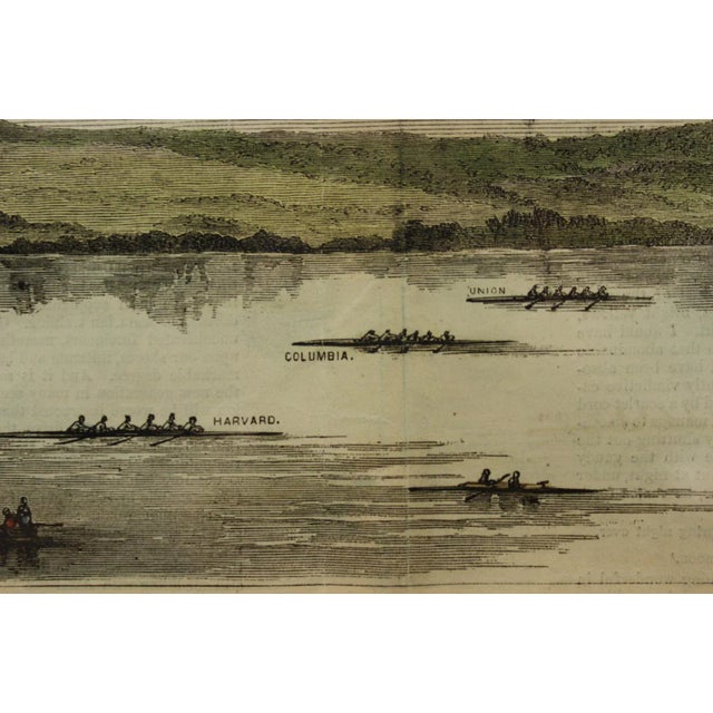 Wood "The Intercollegiate Regatta, Victorious Cornell vs Harvard" For Sale - Image 7 of 10