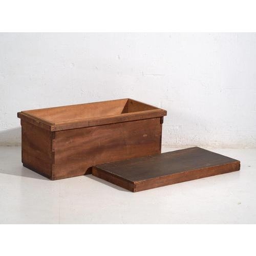 Antique Japanese Wooden Chest For Sale - Image 4 of 10