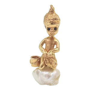 1950s William Ruser Saturdays Child Gold Brooch