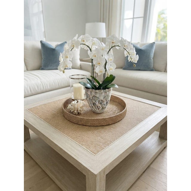 Italian Hand-Crafted Ceramic Floral Relief Planter For Sale - Image 12 of 12