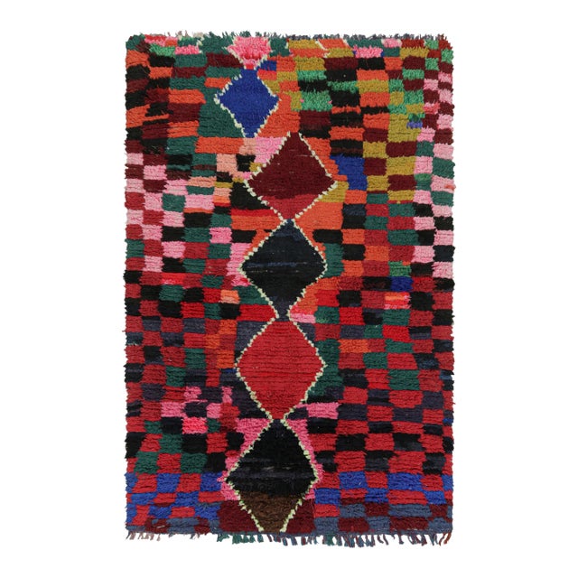Vintage Moroccan Rug With Colorful Medallions and Patterns, From Rug & Kilim For Sale