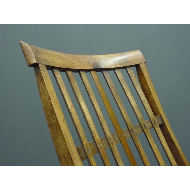 Biedermeier Folding Walnut Armchair, 1880s For Sale - Image 10 of 17