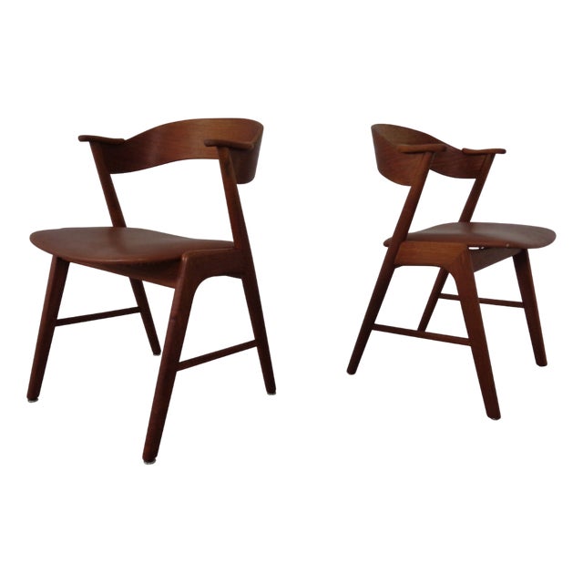 Teak Dining Chairs in Teak by Korup Stolefabrik, Denmark, 1960s, Set of 2 For Sale