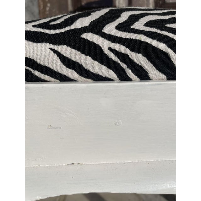 Antique Portuguese Baroque Zebra Fabric Dining Chair, 1890s For Sale - Image 13 of 18