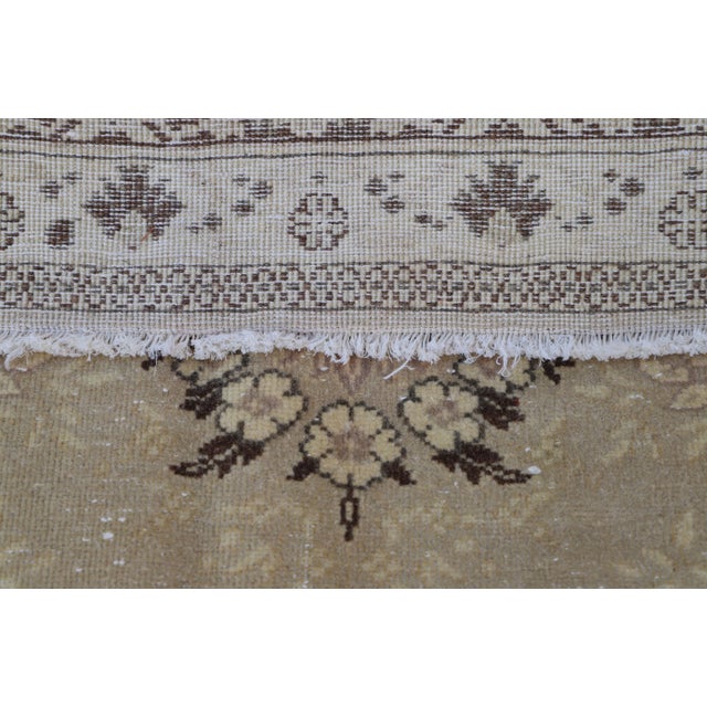 1940s 1940s Antique Persian Large Beige Natural Wool Rug For Sale - Image 5 of 13