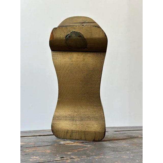 Vintage Gold-Painted Carved Wood Nude in Repose, Circa 1950s For Sale - Image 11 of 12