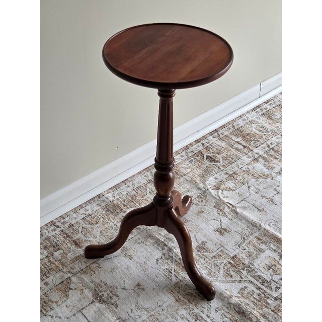 Traditional 1940's Cherry Candlestand For Sale - Image 3 of 5