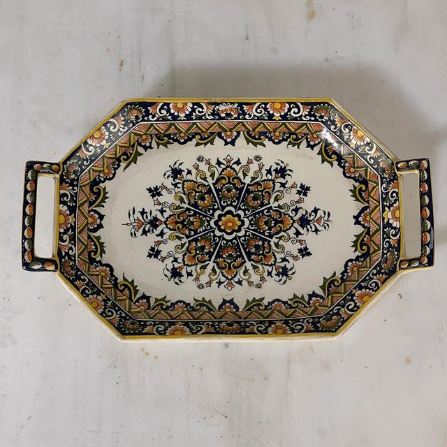 19th Century French Faience 8 Piece Hand-Painted Tea Service For Sale - Image 16 of 18