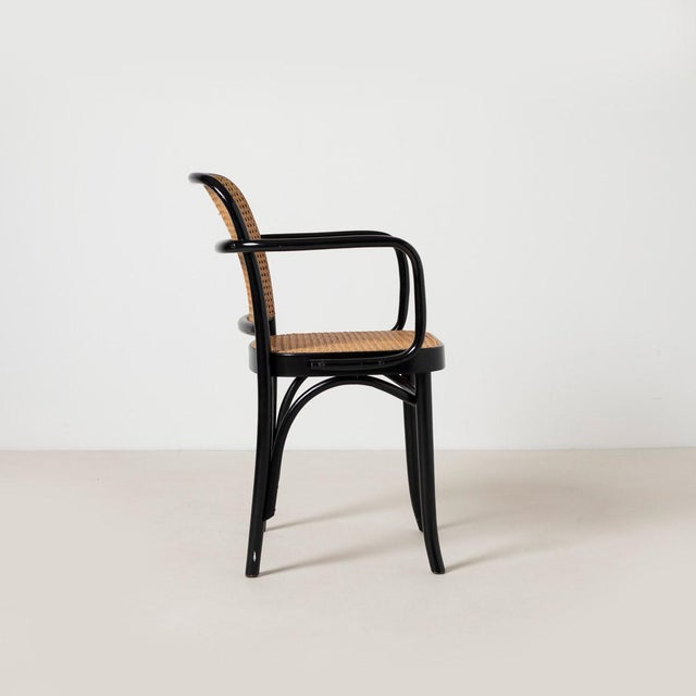 Wood Number 811 Cane Chairs by Josef Hoffmann for FMG, 1970s, Set of 4 For Sale - Image 7 of 11