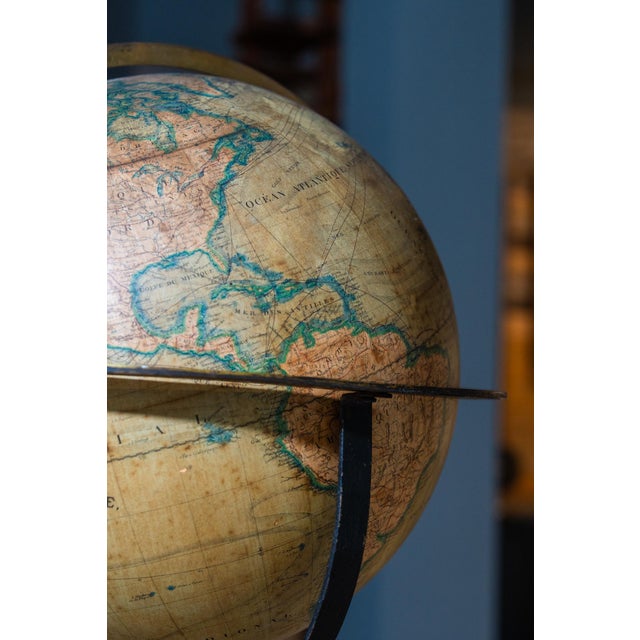 Blue World Map Globe from J. Lebegue, 1890s For Sale - Image 8 of 9