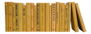 Decorative Books - Saffron Books - Yellow Books By The Foot