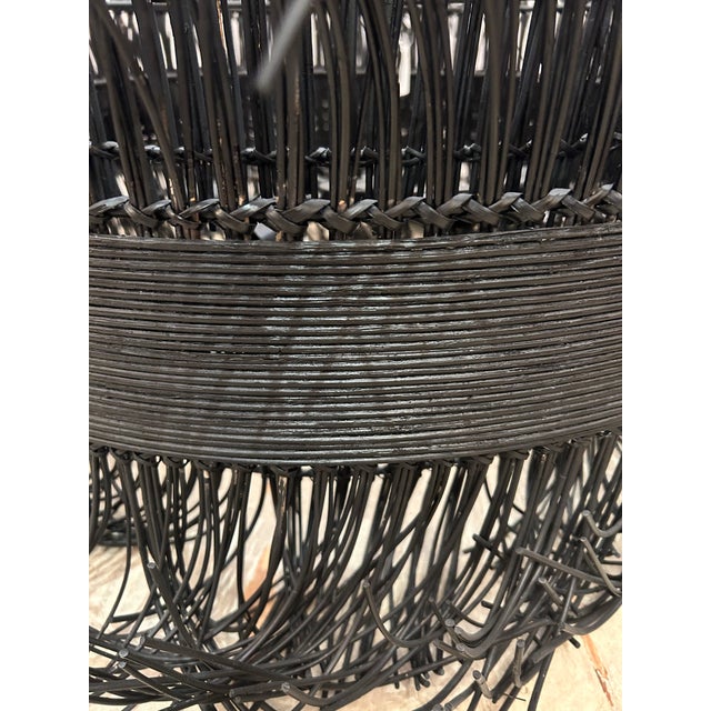 2020s Arteriors Filamento Black Rattan Chandelier For Sale - Image 5 of 10
