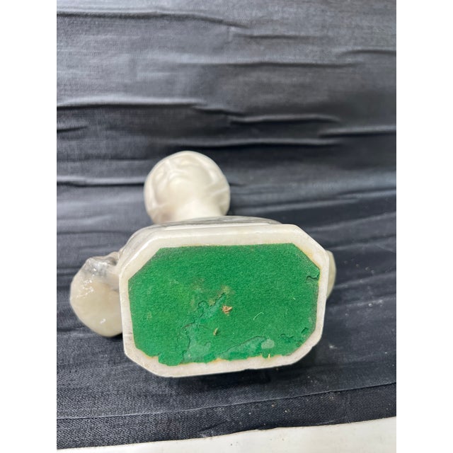 Early 20 Th Century Carved Stone Alabaster Bust of Beatrice Signed Prof. G. Besji Made in Italy For Sale - Image 11 of 11