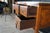 Antique American Sheraton Inlaid Mahogany Marble Top Writing Desk Library Table For Sale - Image 9 of 14
