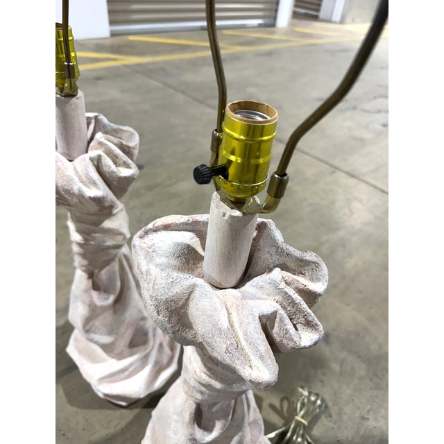 Sculpture Materials 1970s Drapped Knotted Table Lamps After John Dickinson For Sale - Image 7 of 16