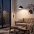 Luna Bella Wall Arc Lamp - Black Nickel Steel, Matte Black/Silver Shade, Dimmable For Sale In Los Angeles - Image 6 of 6