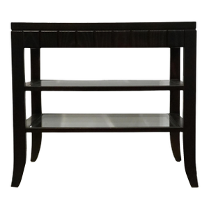 Stanley Furniture Contemporary Modern 26" Square Accent End Table W. Glass Shelves