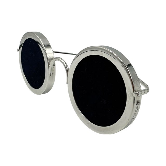 Late 20th Century Arfasatti Italy Sterling Silver Double Photo Frame Glasses For Sale - Image 5 of 12