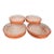 Vintage Midcentury Federal Glass Diana Pink Coasters S/4 For Sale