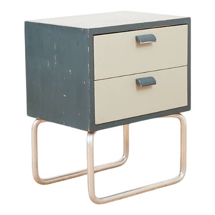 Nightstand with Aluminum Round Tube Frame For Sale