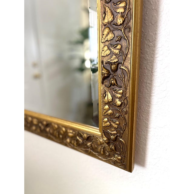Vintage European Gold Gilt Beveled Mirror For Sale In Los Angeles - Image 6 of 16