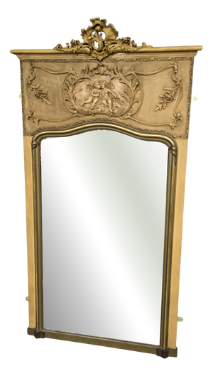 Antique French Parcel Gilded Mirror, 1880