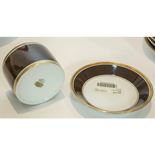 Richard Ginori Italian Porcelain Coffee Tea Cup Brown & Gold 1 of 16 Available For Sale In Palm Springs - Image 6 of 12