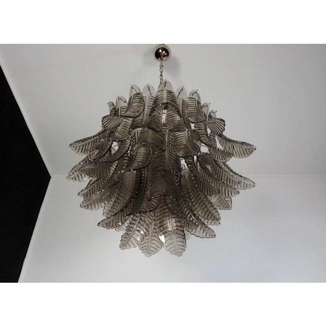 ORIGINAL MURANO GLASS AVAILABLE IN OTHER COLORS Beautiful and huge Italian Murano Chandelier composed by 48 splendid...