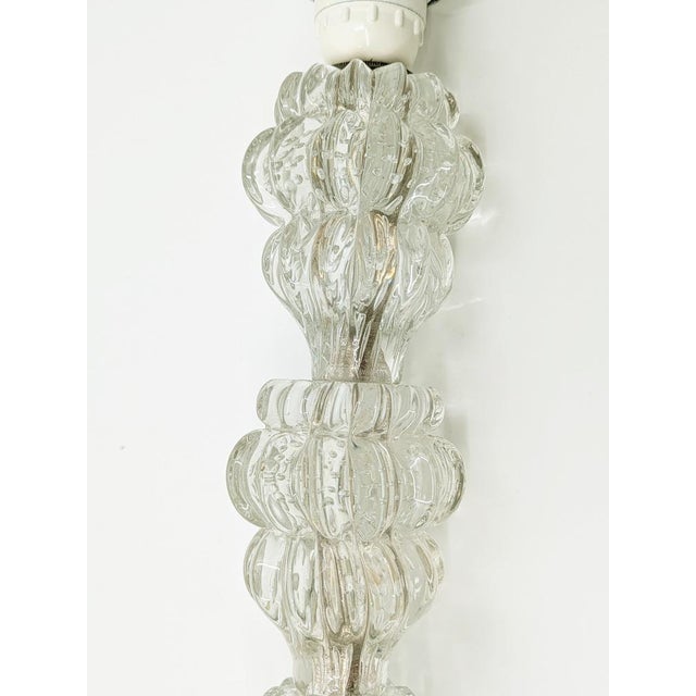Murano Glass Clear Bulicante Lamp from Barovier and Toso, 1940s For Sale - Image 12 of 15