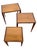 Wood 1970s Mid Century Modern Nesting Table Vith Removable Glass Tops, Set of Three For Sale - Image 7 of 9
