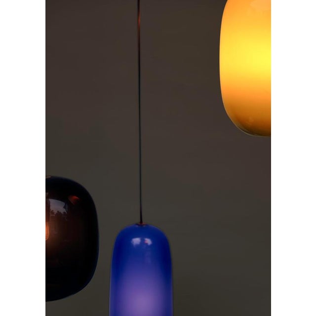 No. 133 Sculptural Light in Handblown Glass and Brass by Milla Vaahtera For Sale - Image 4 of 7