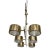 Metal Gold Stilnovo Lelli Style Sputnik Chandelier For Sale