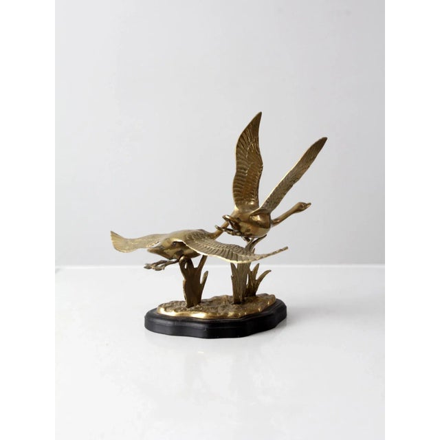 Mid-Century Modern Vintage Figural Brass Birds Sculpture For Sale - Image 3 of 13