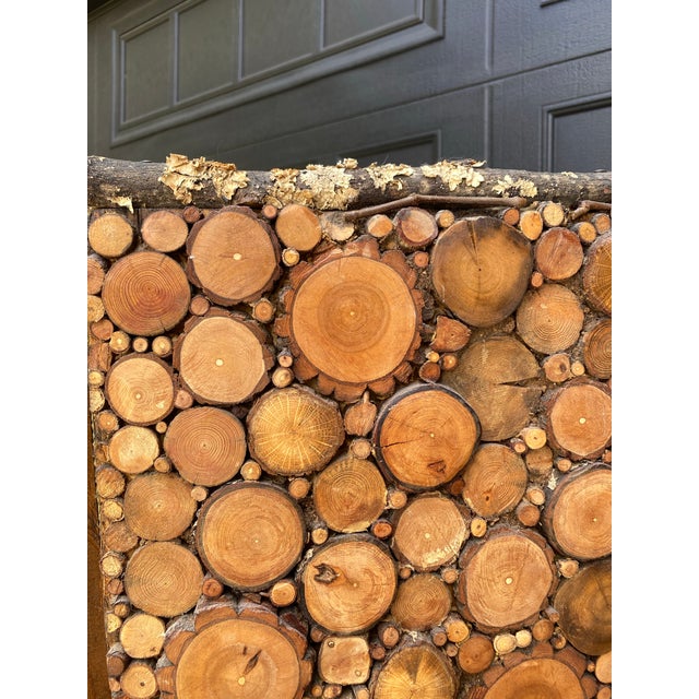 Ralph Lauren Vintage Ralph Lauren Style Reversible 5-Panel Room Divider – Farmhouse Rustic Cabin Wood Double-Sided Screen For Sale - Image 4 of 12