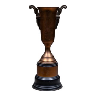 Art Deco Brass and Copper Cup Trophy With Bakelite Base c.1930 For Sale
