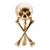Desk Clock French Ormolu Gilt Bronze Verge Fusee Memento Mori Skull Bones For Sale