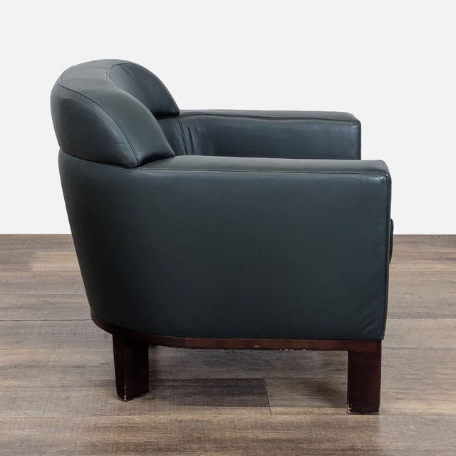 Bernhardt Bernhardt Transitional Leather Club Chair For Sale - Image 4 of 8