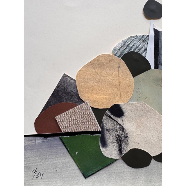 "Vessel 3" Original Mixed-Media Framed Collage on Paper by Zac Woodiel For Sale - Image 10 of 11