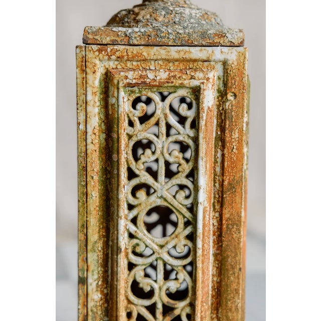 Pair Early 19th Century Iron Urns and Stands For Sale In Naples, FL - Image 6 of 6