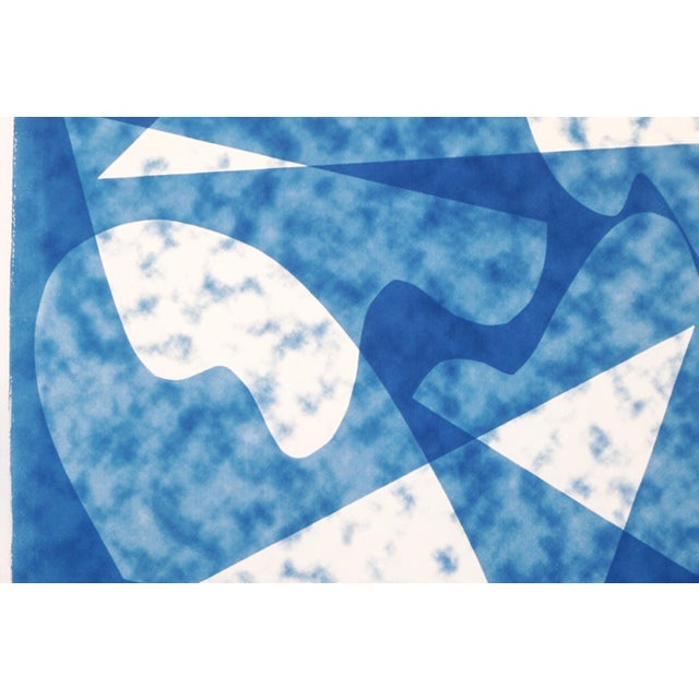 2026, Avant Garde Style, Modern Cyanotype, Handmade Monotype of Smoke and Mirrors by Kind of Cyan For Sale - Image 4 of 8