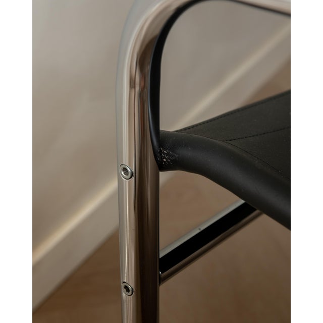 Vintage Bauhaus Klinte Lounge Chairs in Chrome and Leather by Tord Björklund for Ikea, 1980s, Set of 2 For Sale - Image 18 of 18