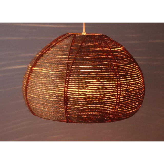 Hand-Crafted Sisal Lamp, 1970s For Sale - Image 4 of 12